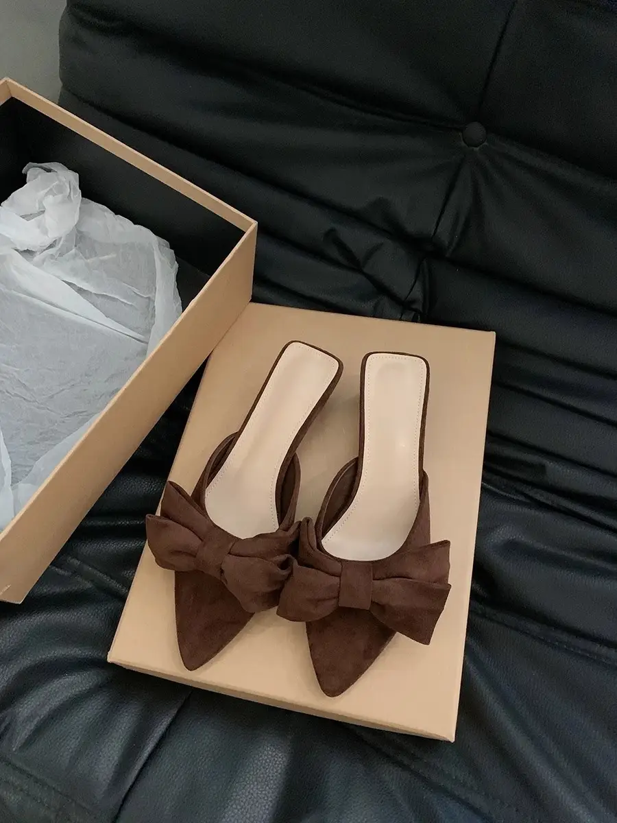 2025 Bow Elegant Sandals High Heels Pointed Toe Women — feature 3
