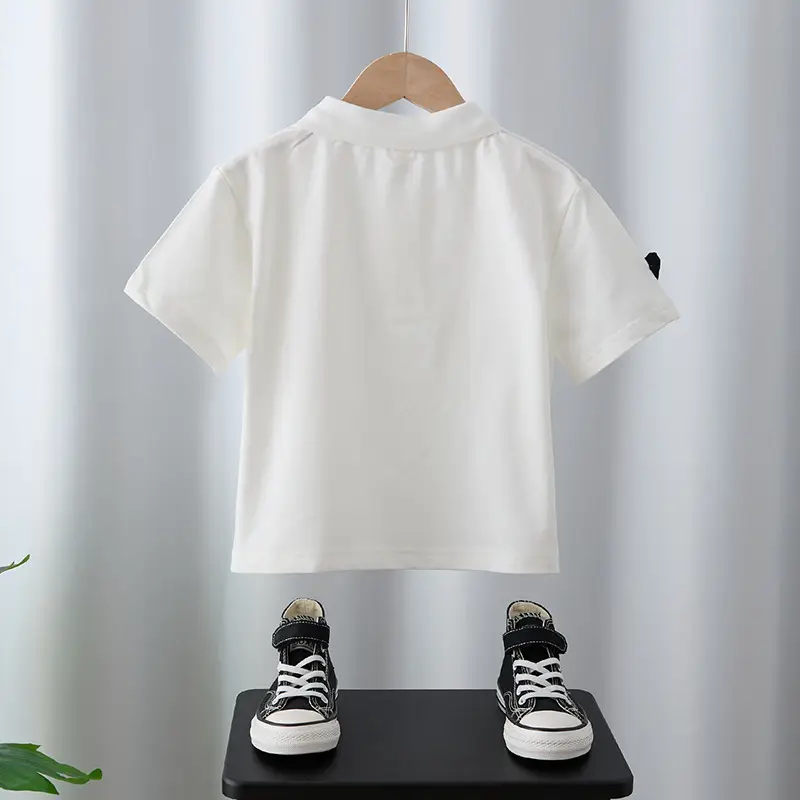 White Boys Polo T-Shirt Short Sleeve 2025 - Image 6