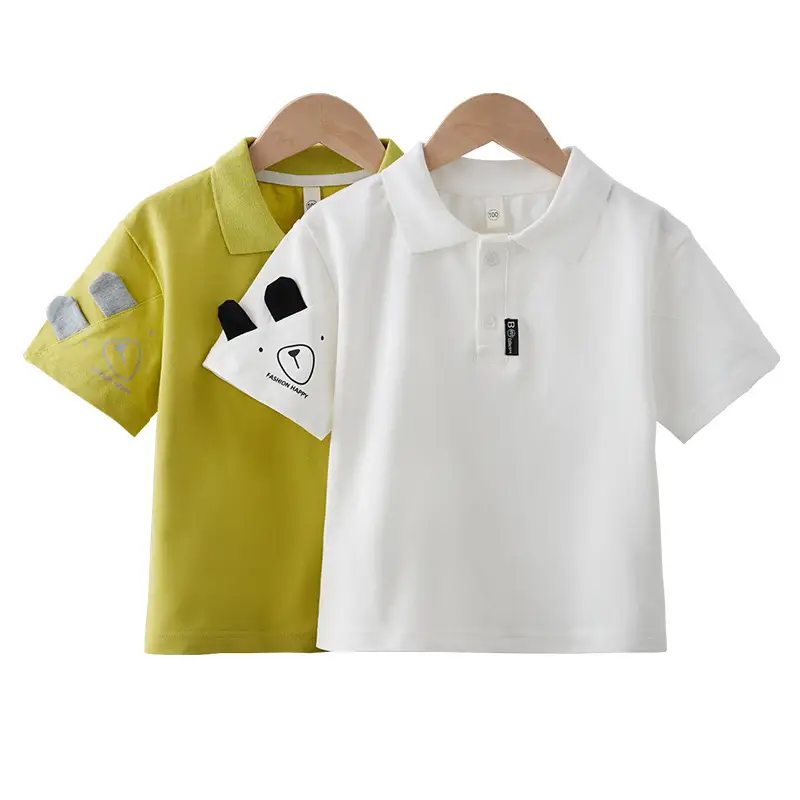 White Boys Polo T-Shirt Short Sleeve 2025 - Image 7