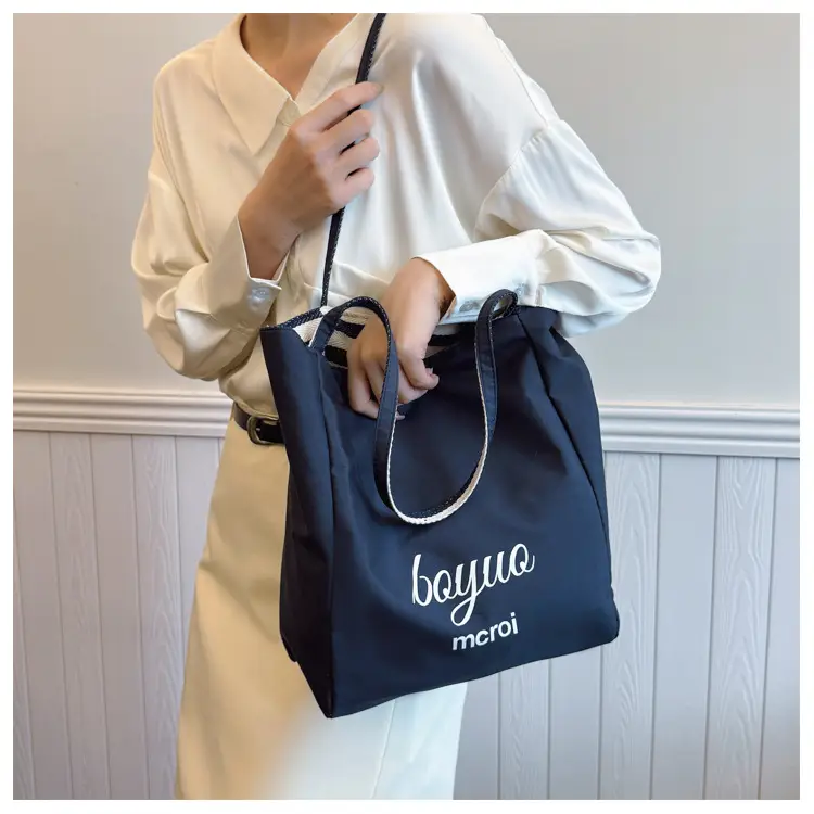 Striped Canvas Shoulder Bag 2025 Korean Style Large Capacity — feature 17