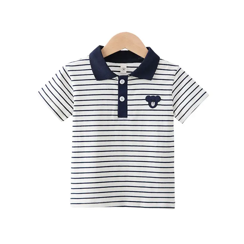 Boys Striped Polo Shirt 2025 Summer Wear - Image 6