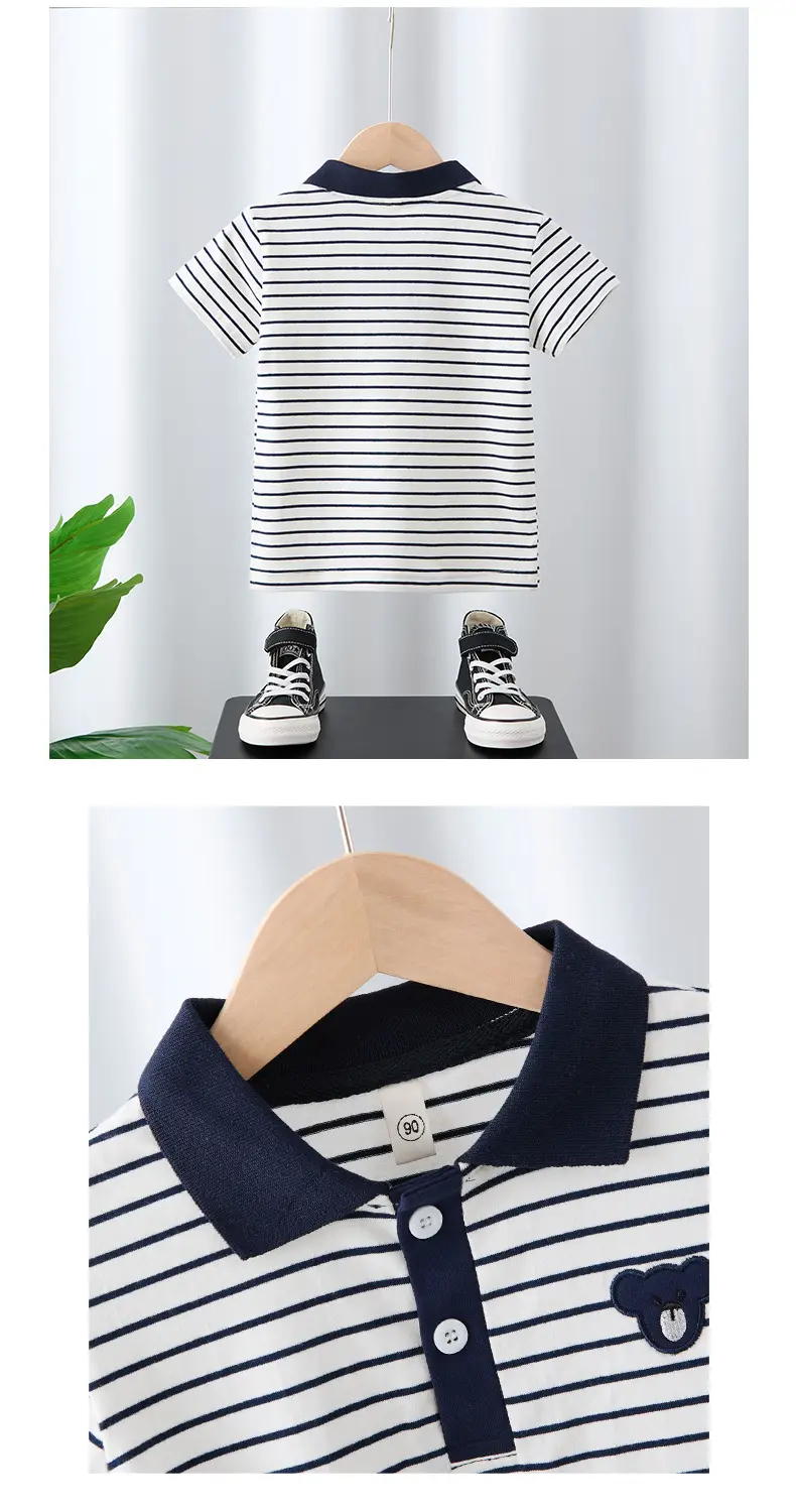 Boys Striped Polo Shirt 2025 Summer Wear β feature 5