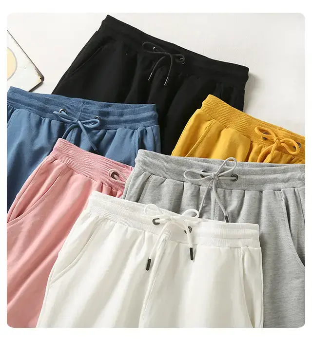 Men Terry Drawstring Shorts Yellow 260g — feature 7