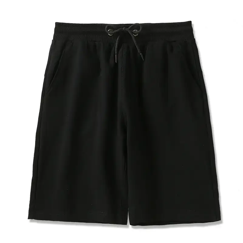 Men Terry Drawstring Shorts Yellow 260g - Image 2