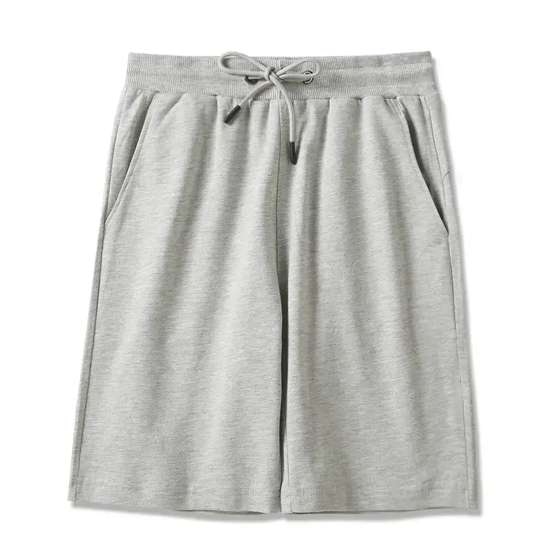 Men Terry Drawstring Shorts Yellow 260g - Image 3
