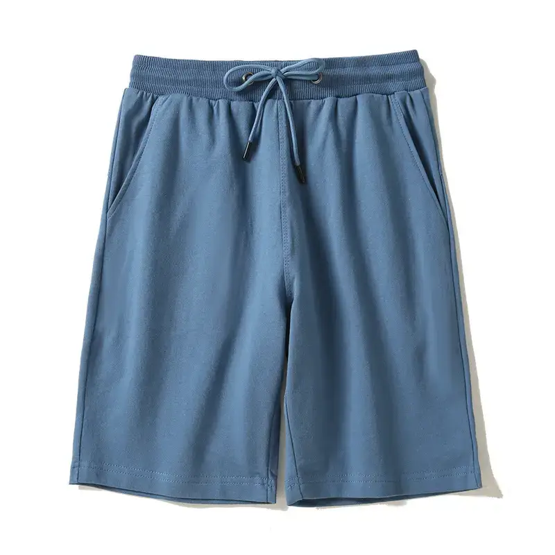 Men Terry Drawstring Shorts Yellow 260g - Image 6