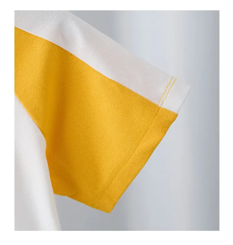 Boys Polo T-Shirt White Yellow Medium — feature 8