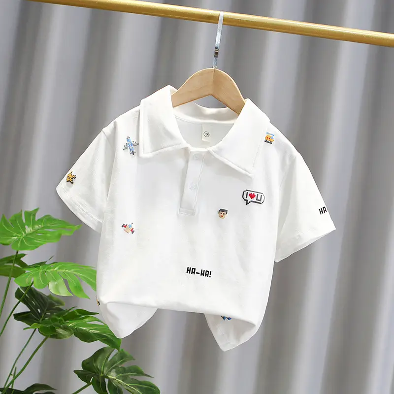 Boys Black Polo Shirt Short Sleeve Summer 2025 - Image 2