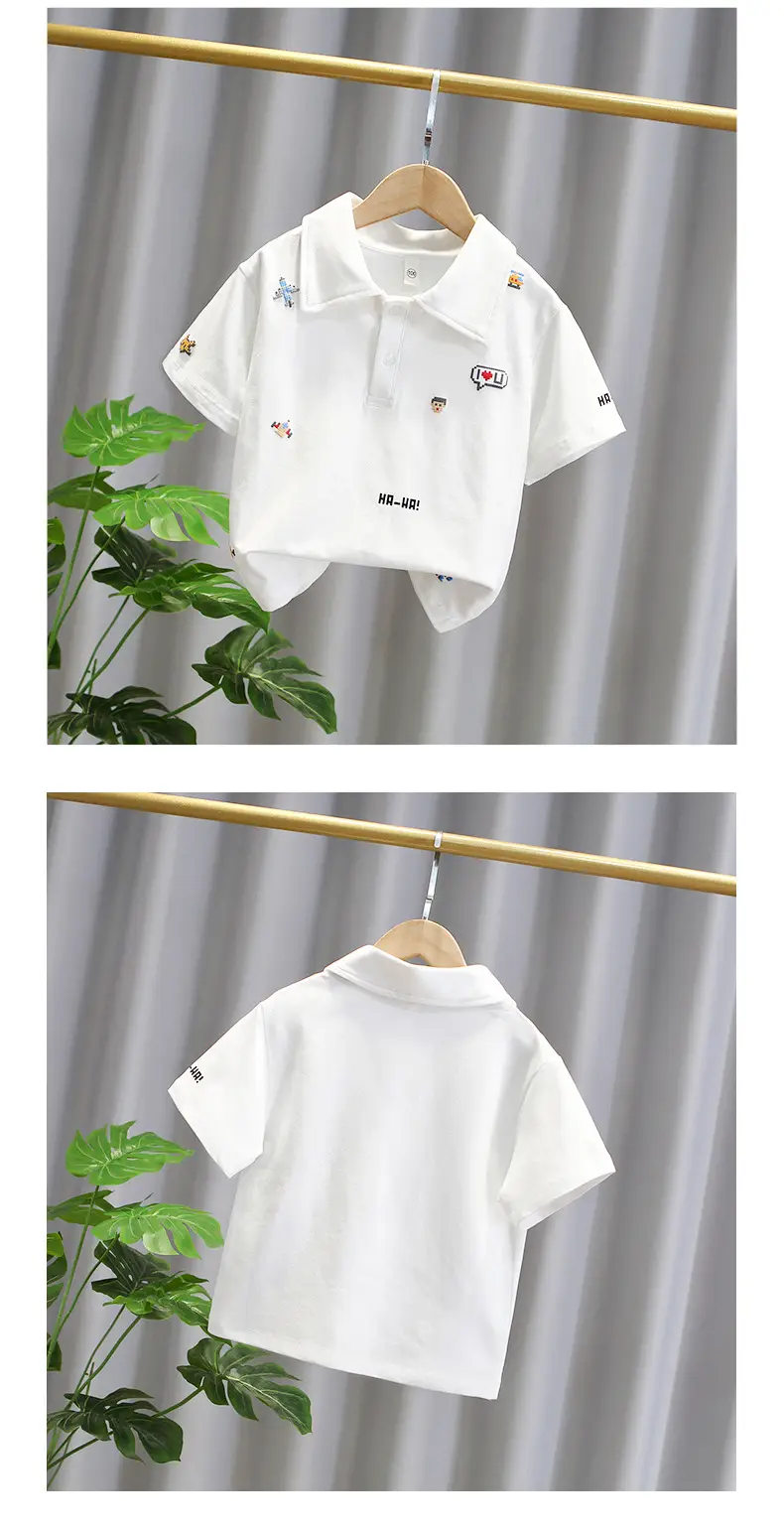 Boys Black Polo Shirt Short Sleeve Summer 2025 — feature 3