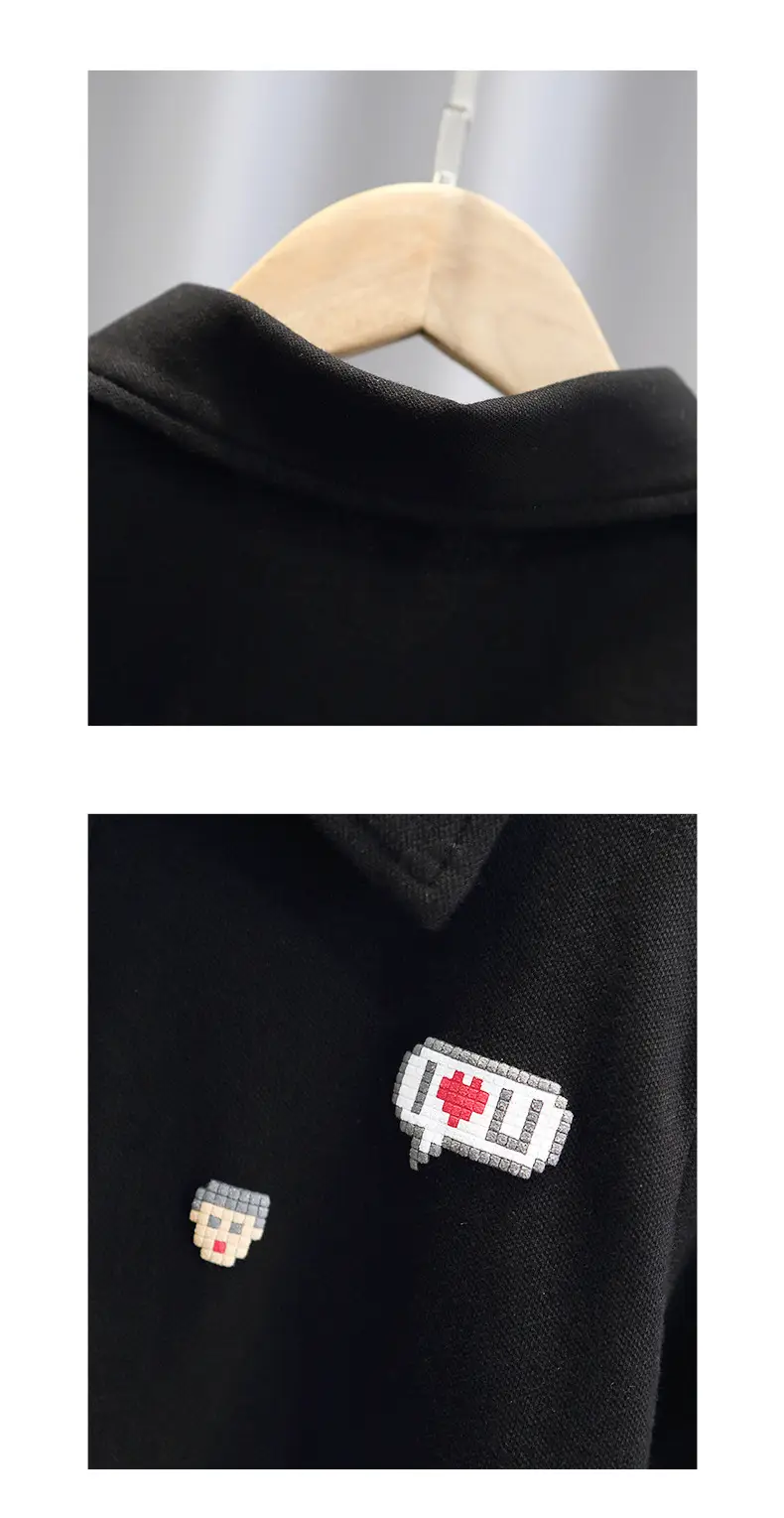 Boys Black Polo Shirt Short Sleeve Summer 2025 — feature 8