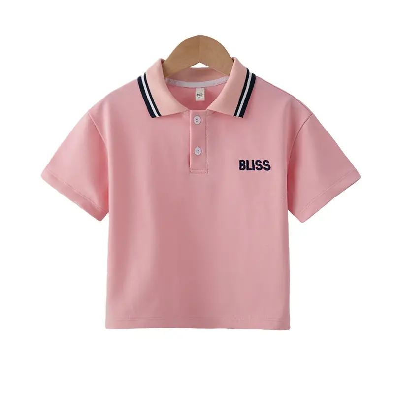 Boys Pink Short Sleeve Polo T-Shirt 2025 - Image 6