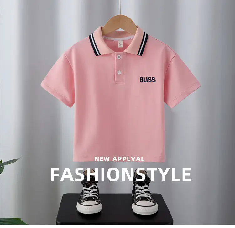 Boys Pink Short Sleeve Polo T-Shirt 2025 — feature 1