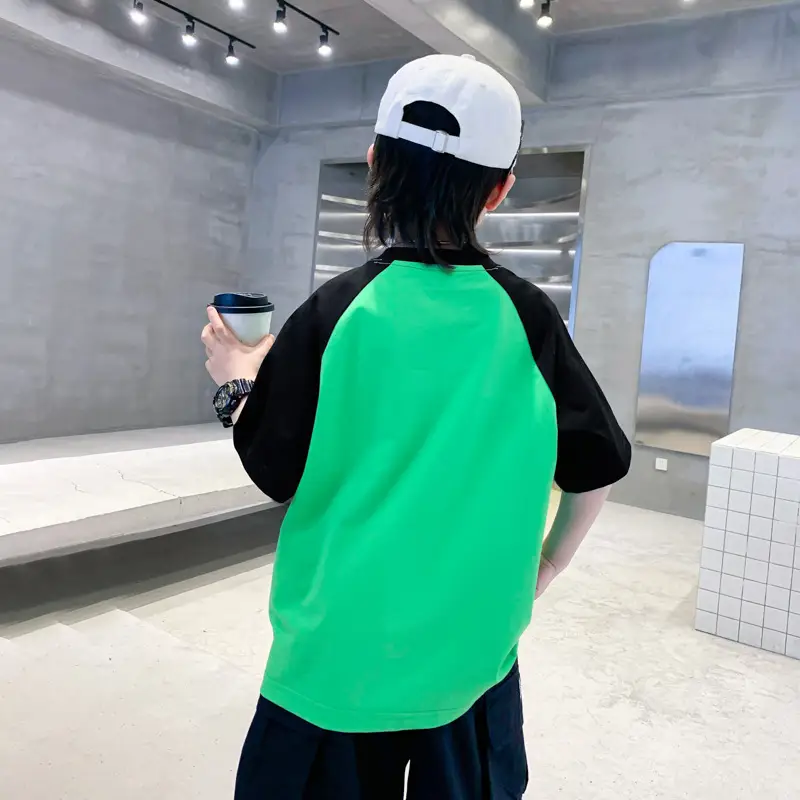 Trendy Boys Green Black T-Shirt Summer 2025 - Image 5