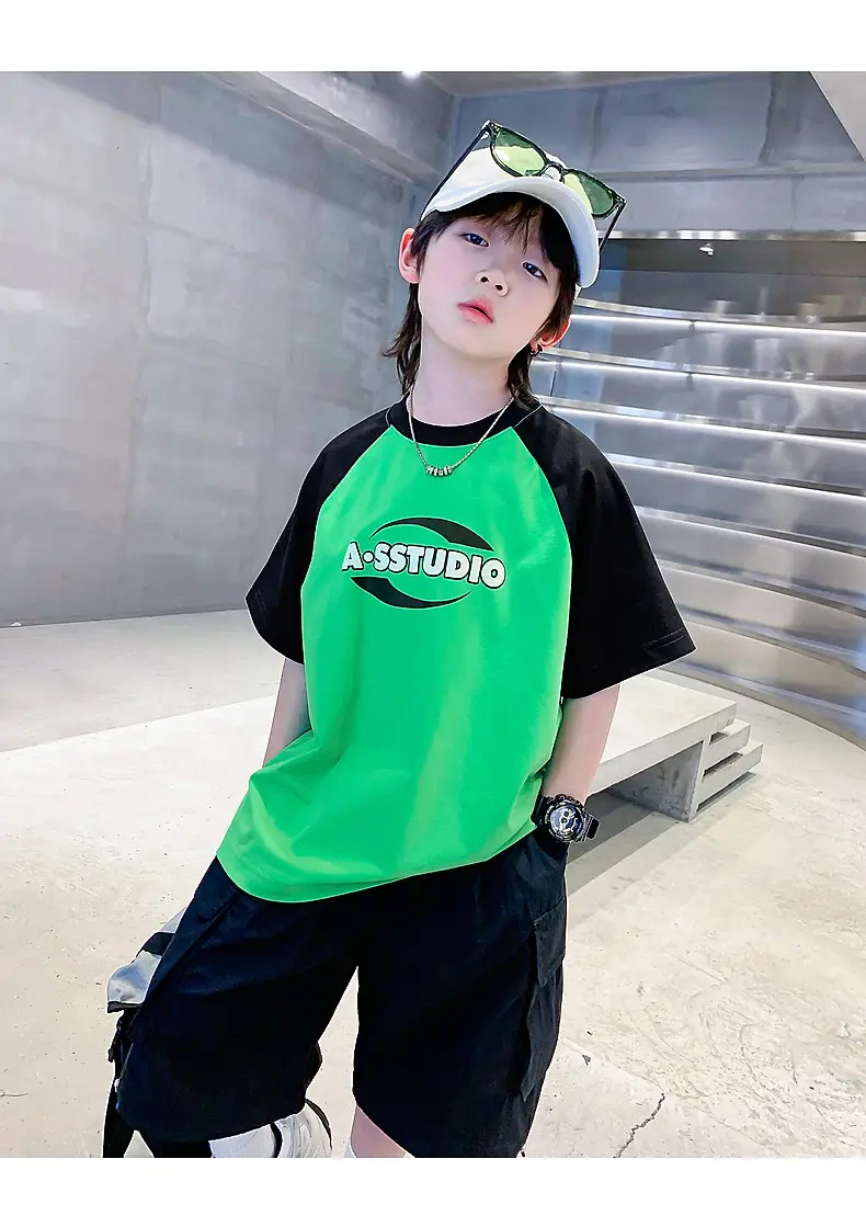 Trendy Boys Green Black T-Shirt Summer 2025 — feature 14