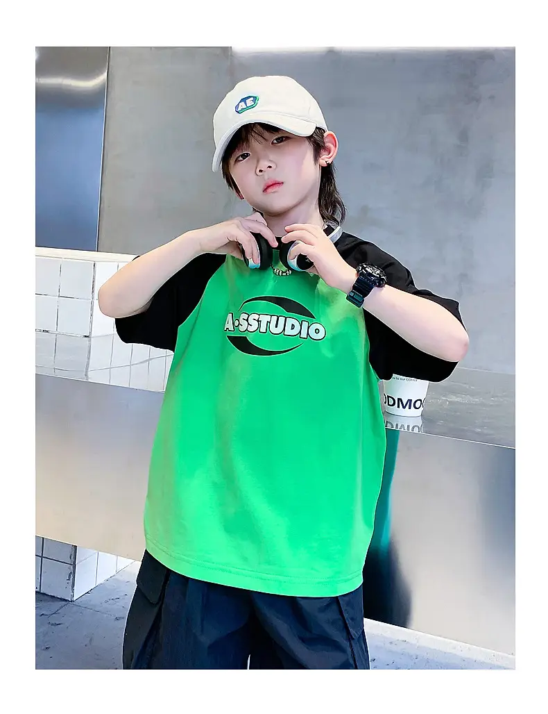 Trendy Boys Green Black T-Shirt Summer 2025 — feature 17