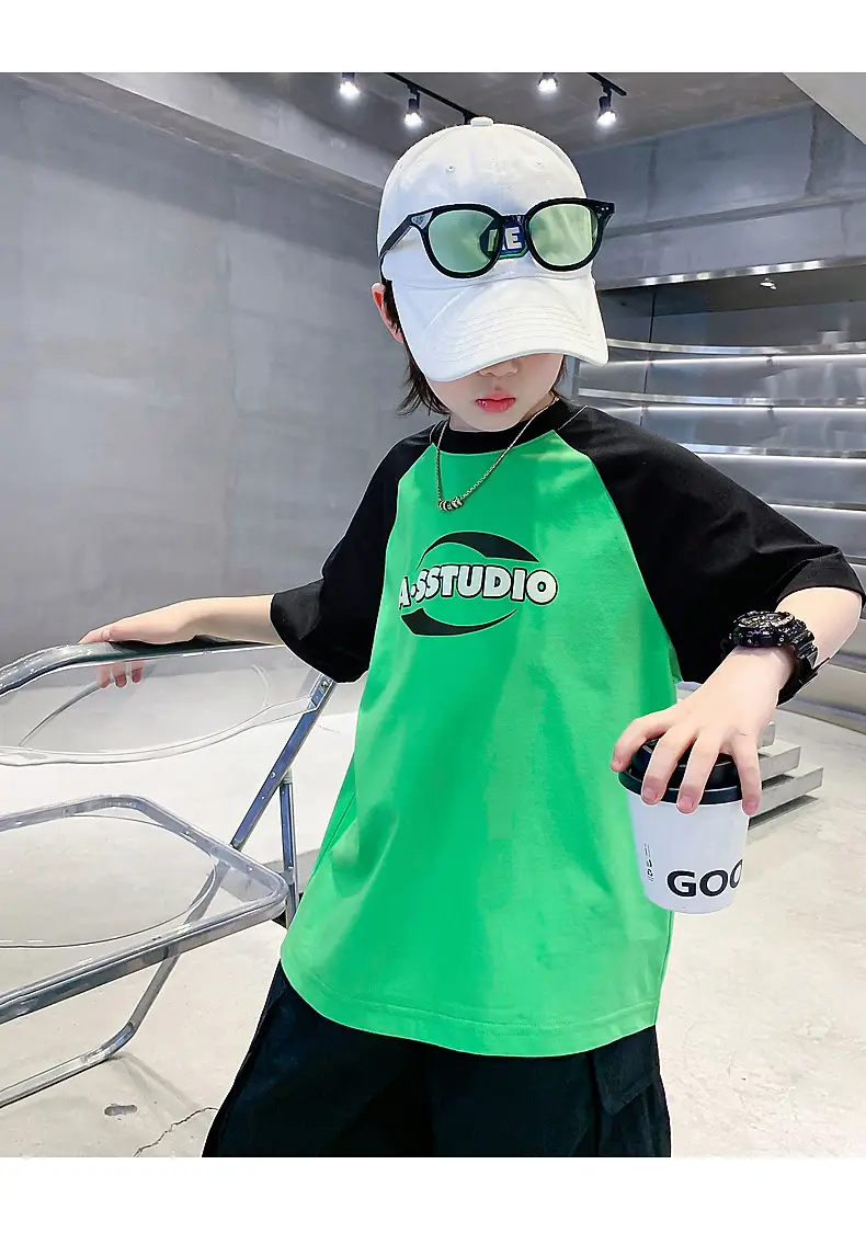 Trendy Boys Green Black T-Shirt Summer 2025 — feature 19