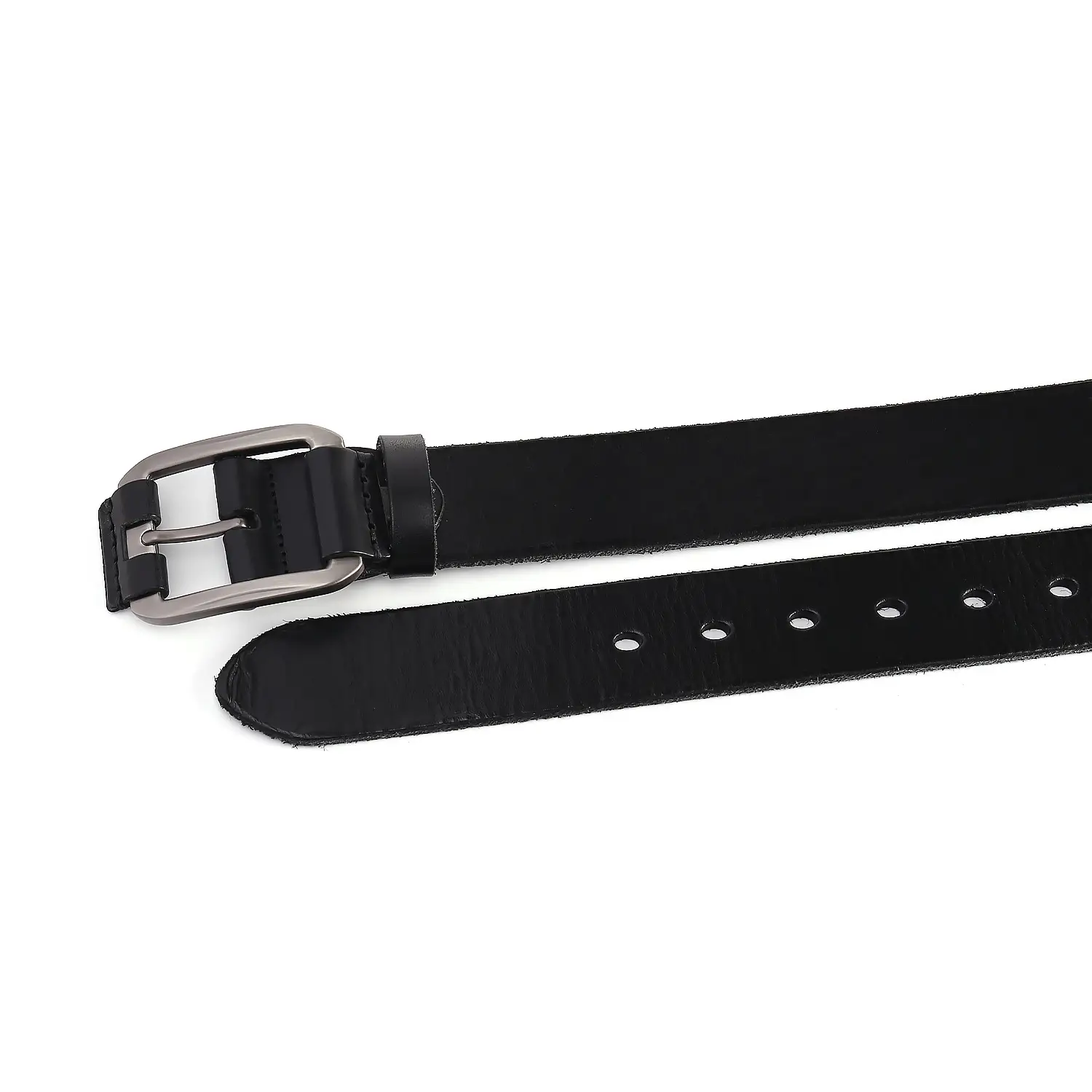 Men's Brown Leather Belt with Buckle — feature 10