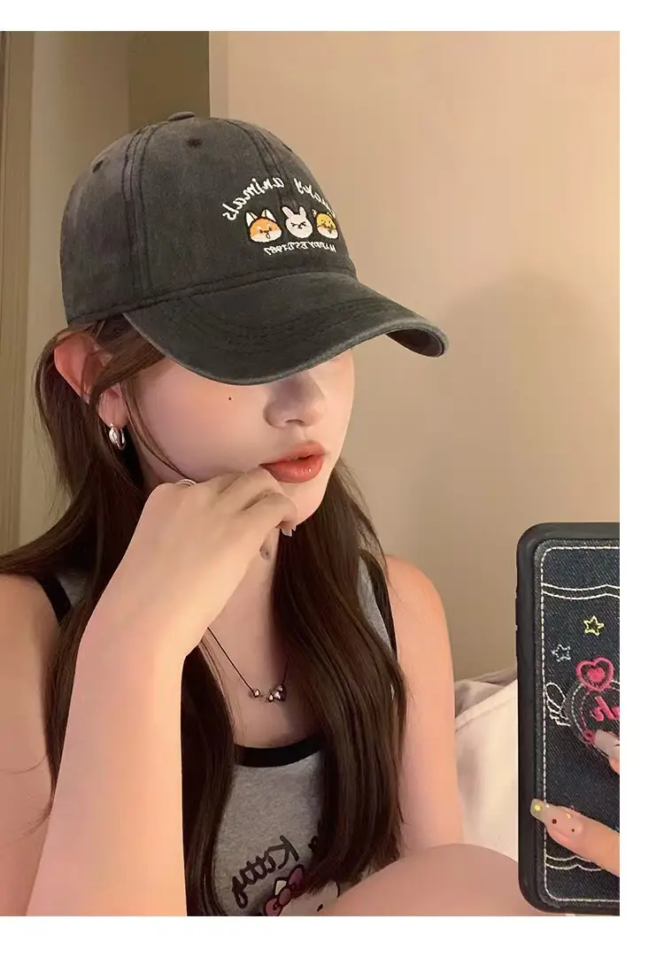 American Cartoon Girls Baseball Cap Sun Hat — feature 11