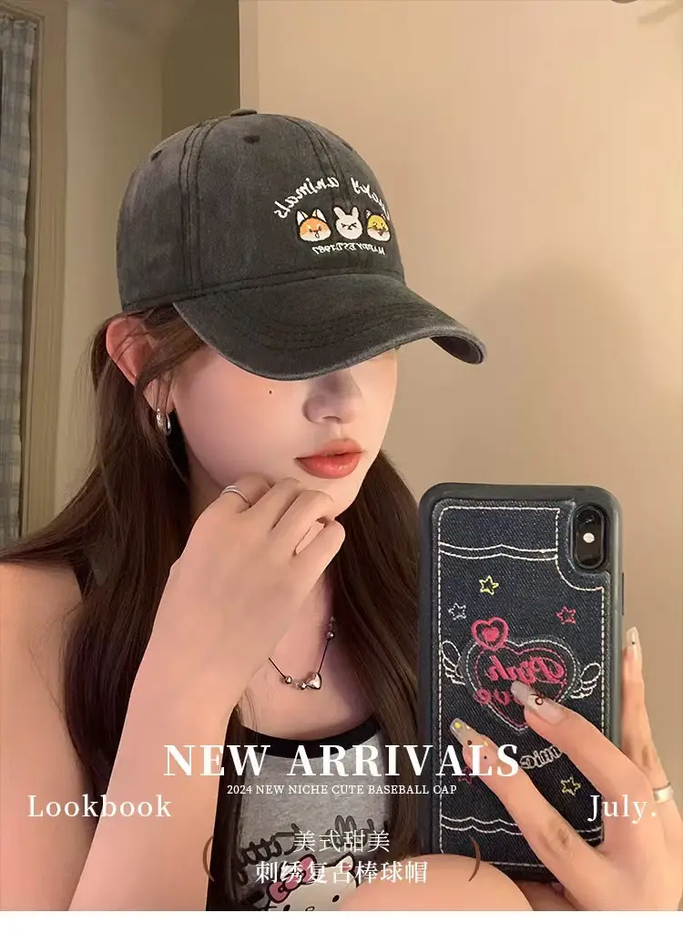 American Cartoon Girls Baseball Cap Sun Hat — feature 3
