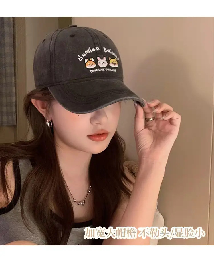 American Cartoon Girls Baseball Cap Sun Hat — feature 5