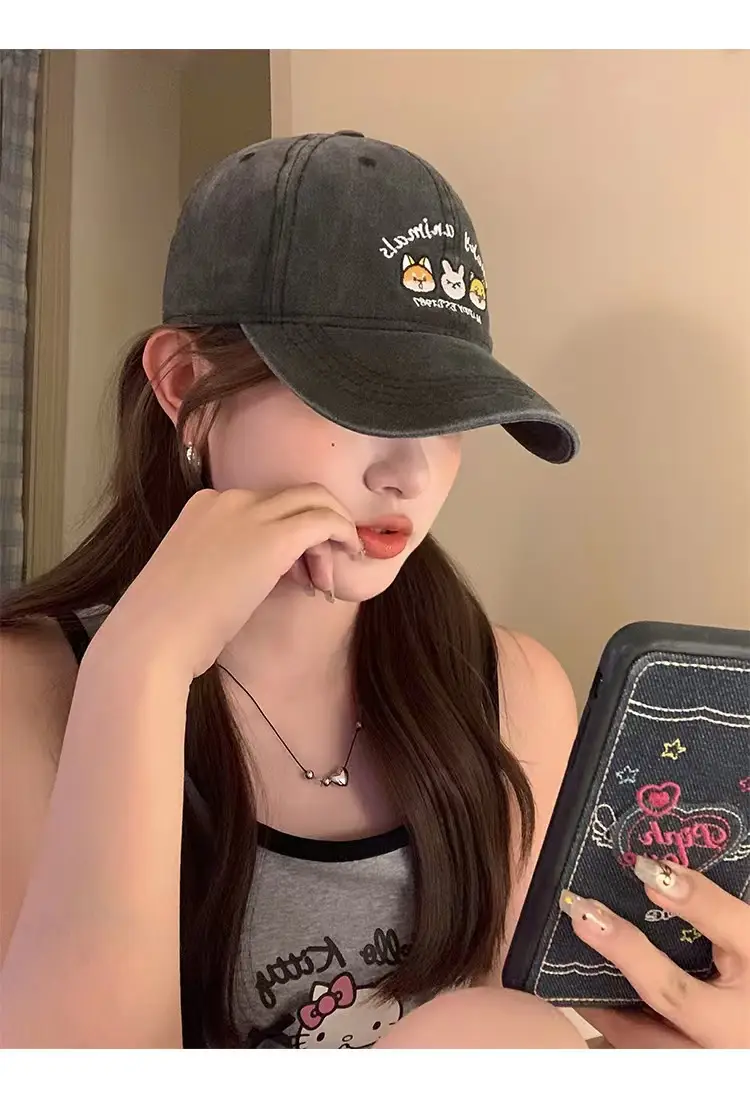 American Cartoon Girls Baseball Cap Sun Hat — feature 9