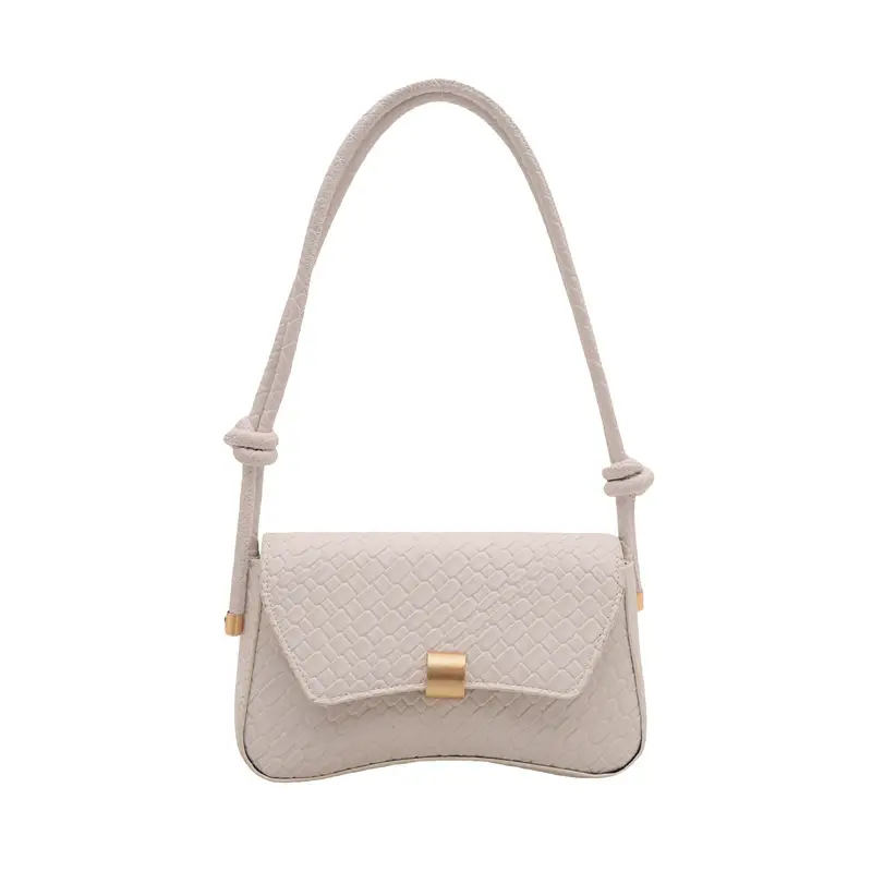 White Stone Pattern Shoulder Bag for Women - Image 10