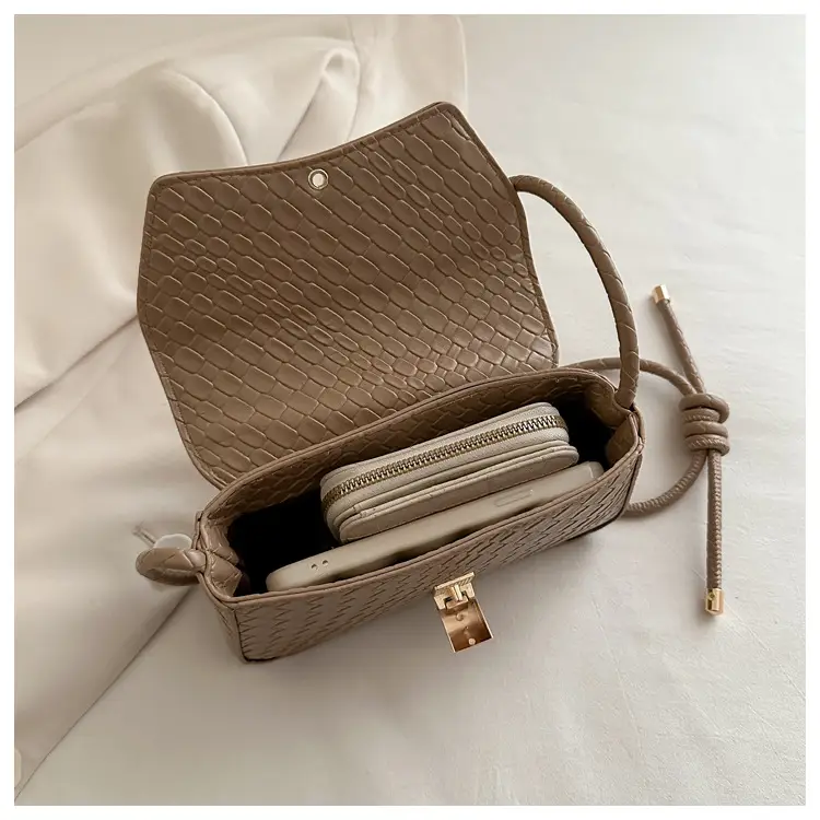 White Stone Pattern Shoulder Bag for Women — feature 13