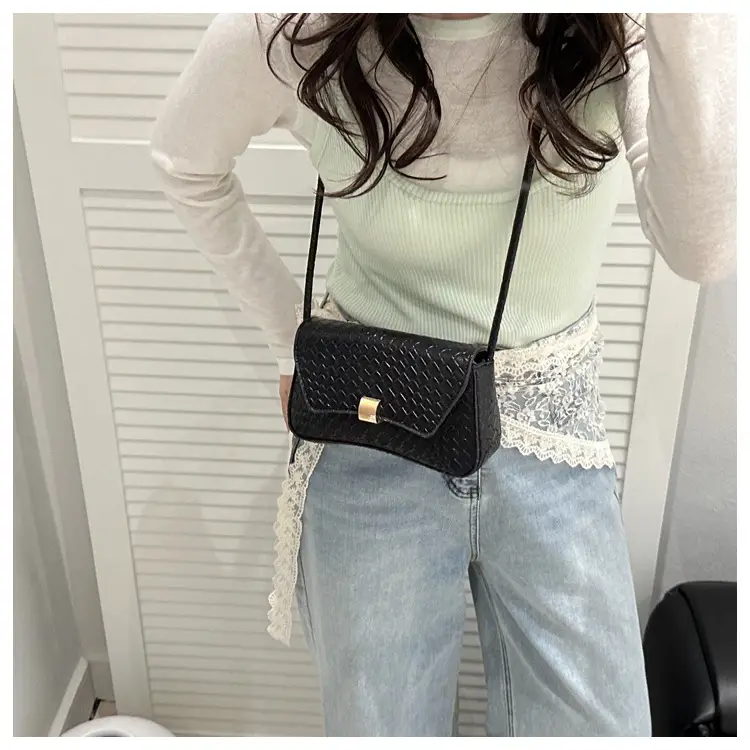 White Stone Pattern Shoulder Bag for Women — feature 32