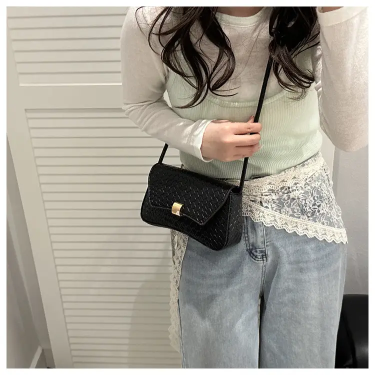 White Stone Pattern Shoulder Bag for Women — feature 39