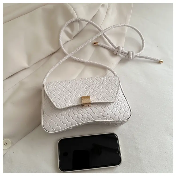 White Stone Pattern Shoulder Bag for Women — feature 8