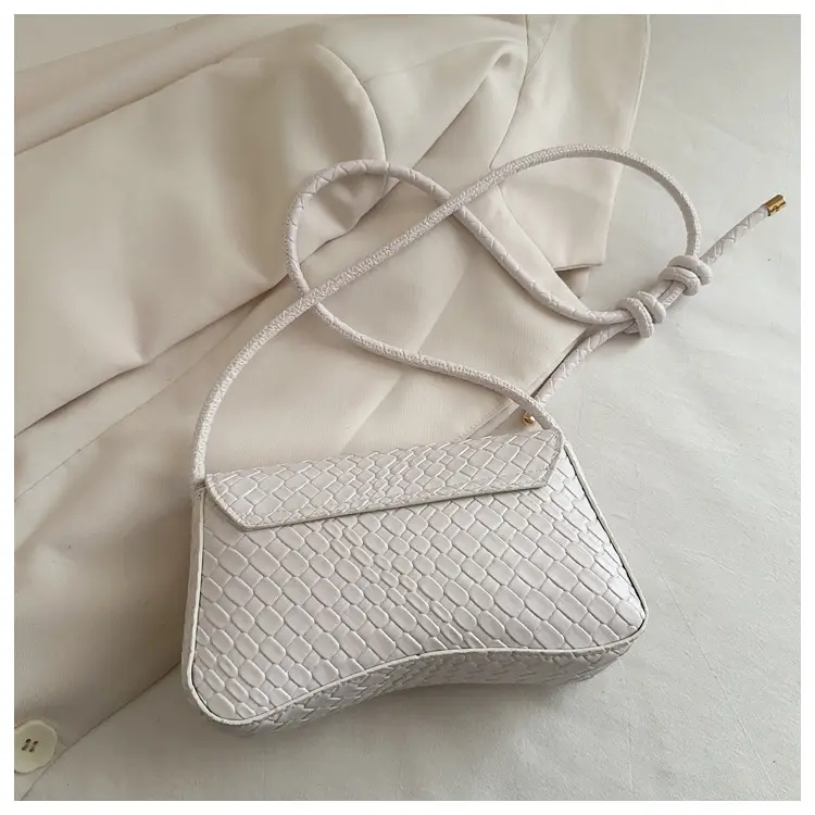 White Stone Pattern Shoulder Bag for Women — feature 9