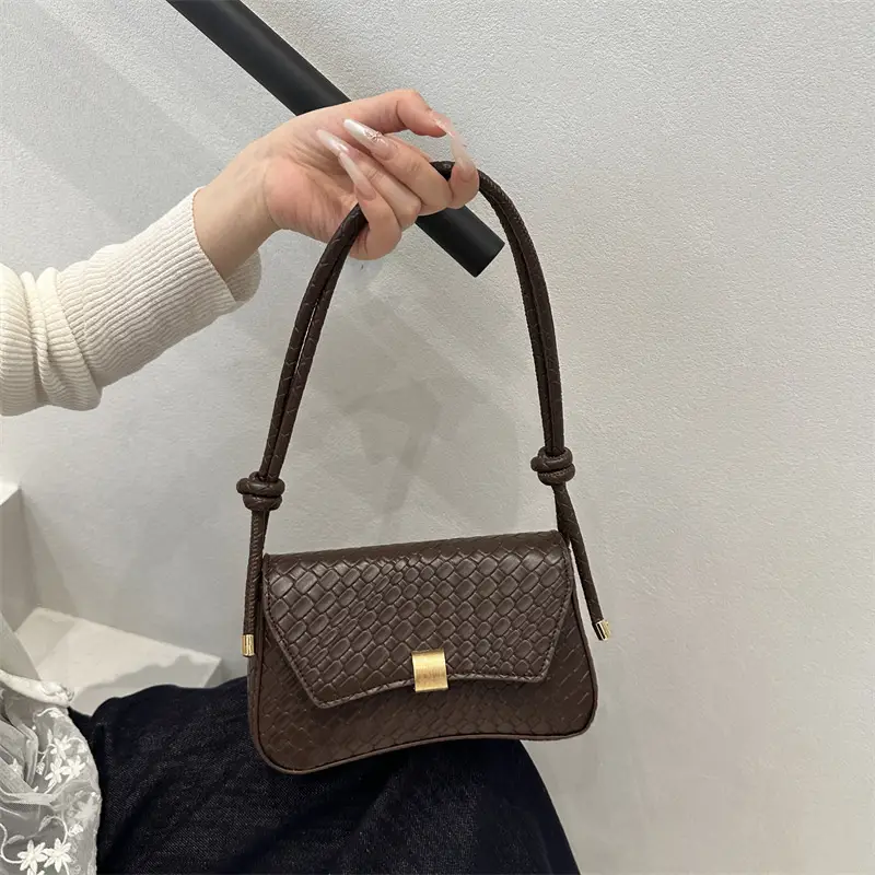 White Stone Pattern Shoulder Bag for Women - Image 4