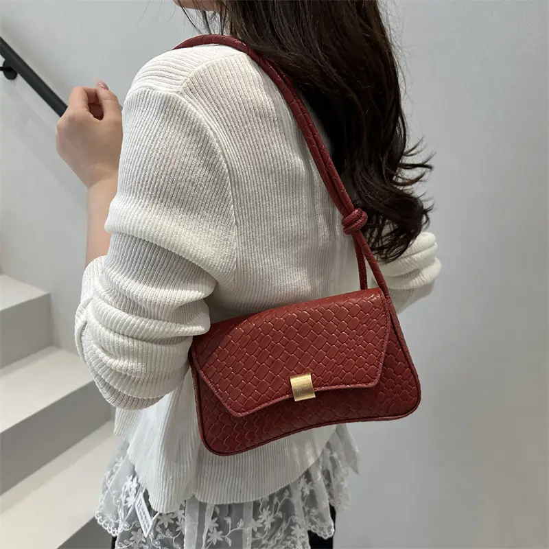 White Stone Pattern Shoulder Bag for Women - Image 5