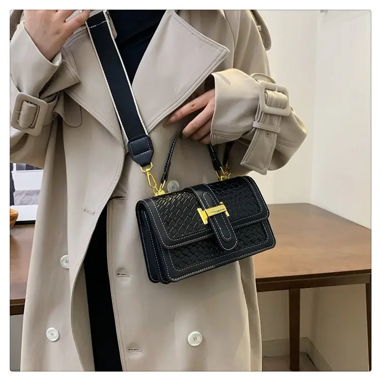Women's Brown Quilted Shoulder Crossbody Bag with Gold Clasp — feature 22