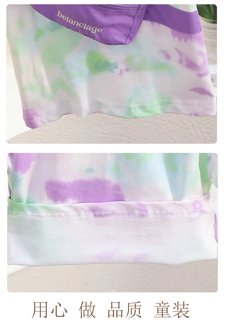 Baby T-shirt New Style Satchel Tie Dye Purple Green — feature 12