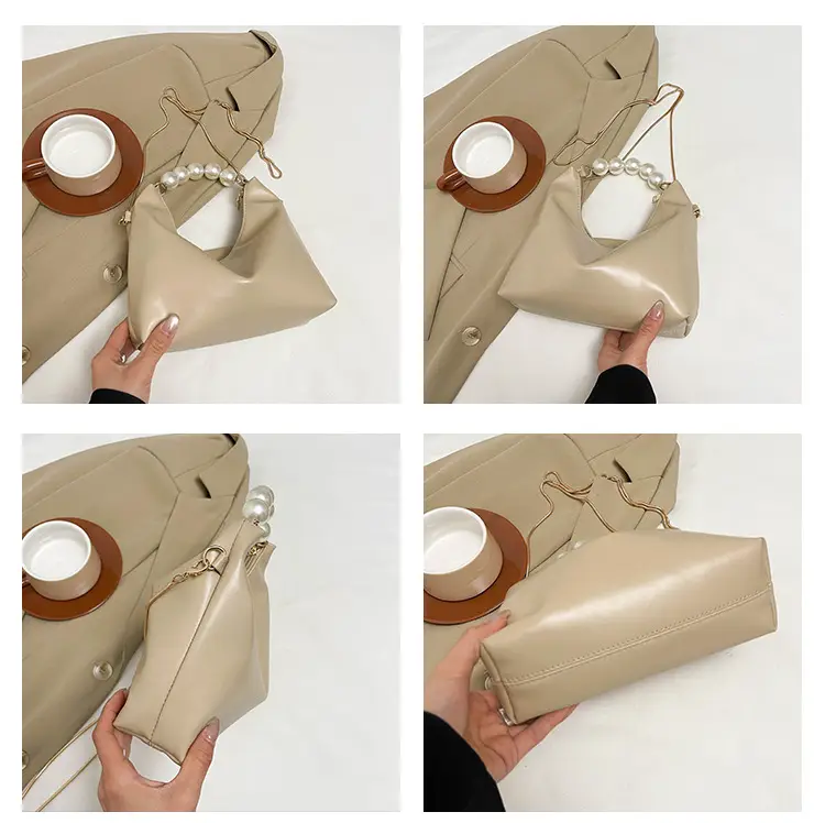 White Pearl Handle Shoulder Bag for Women — feature 11