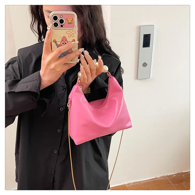White Pearl Handle Shoulder Bag for Women — feature 20