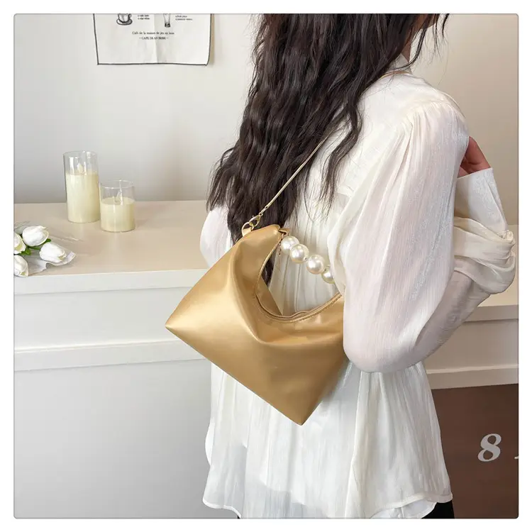 White Pearl Handle Shoulder Bag for Women — feature 21