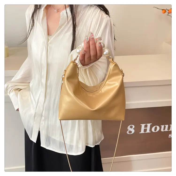 White Pearl Handle Shoulder Bag for Women — feature 23