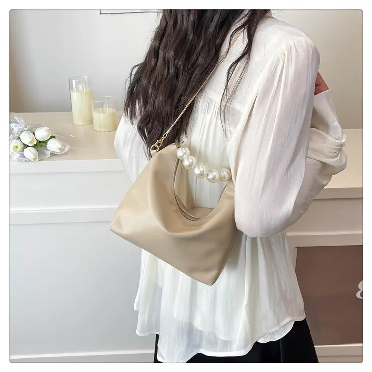 White Pearl Handle Shoulder Bag for Women — feature 24