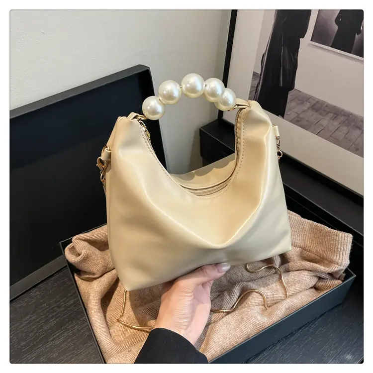White Pearl Handle Shoulder Bag for Women — feature 32