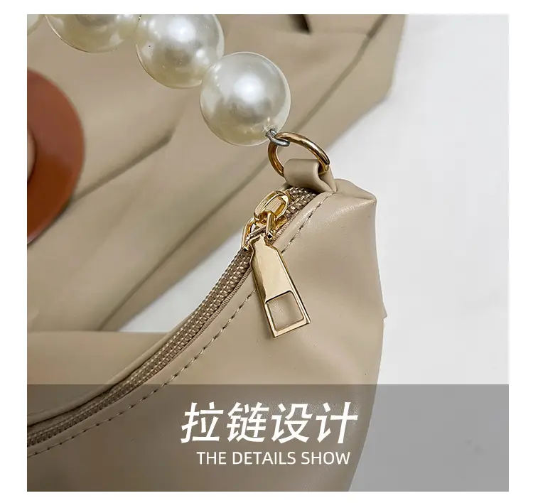 White Pearl Handle Shoulder Bag for Women — feature 7