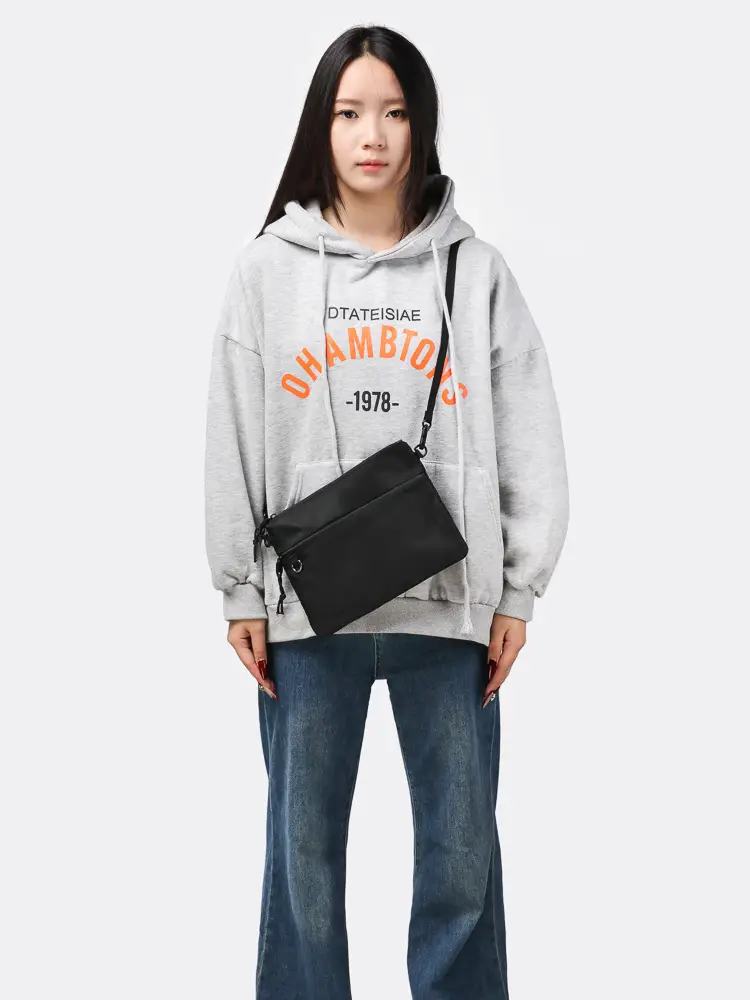 Black Crossbody Shoulder Bag for Men - Image 9