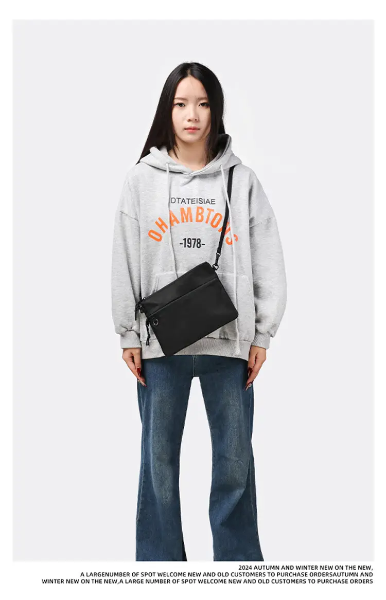 Black Crossbody Shoulder Bag for Men — feature 10