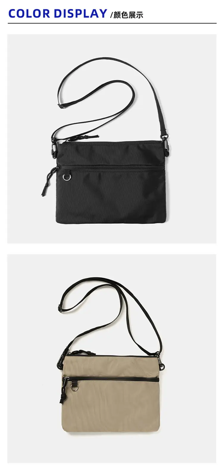 Black Crossbody Shoulder Bag for Men — feature 13