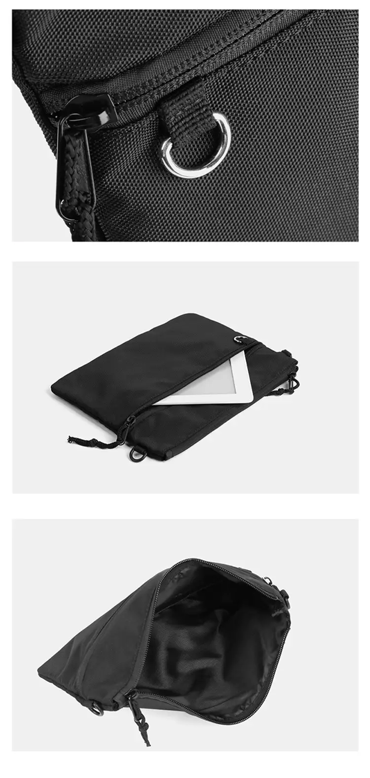 Black Crossbody Shoulder Bag for Men — feature 17