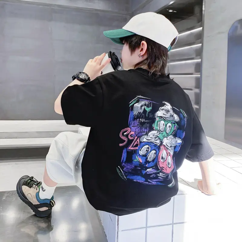 Trendy Cartoon T-Shirt for Boys Summer 2026 - Image 3