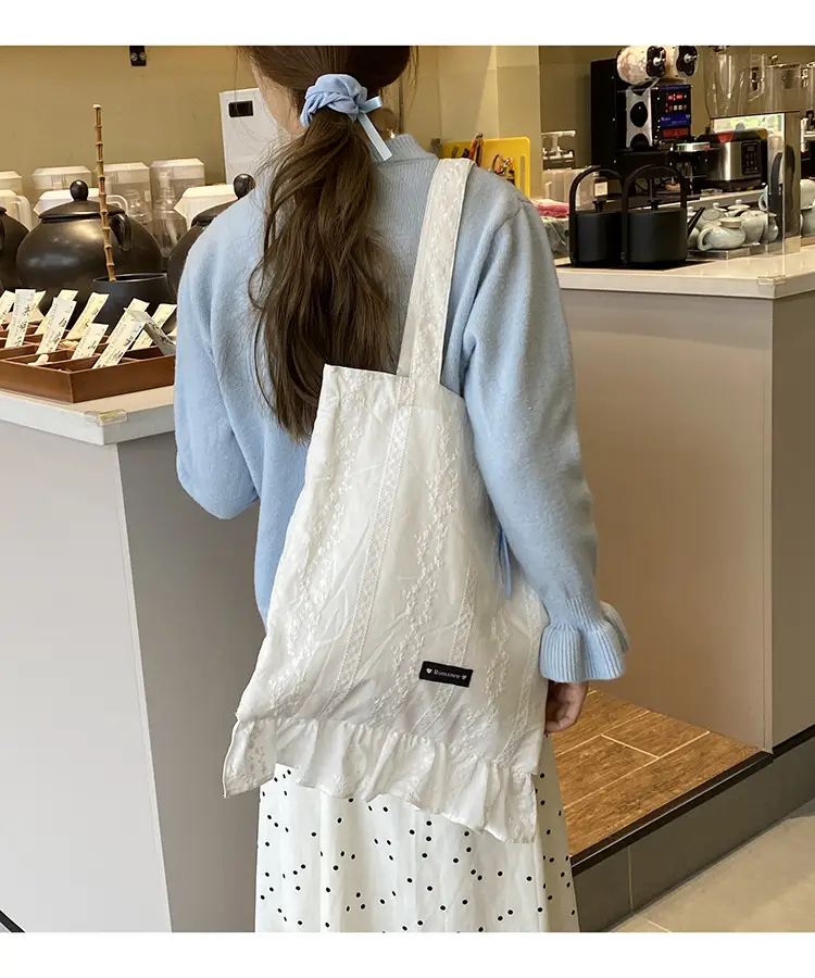 Japanese Floral Tote Bag Women Summer White — feature 17