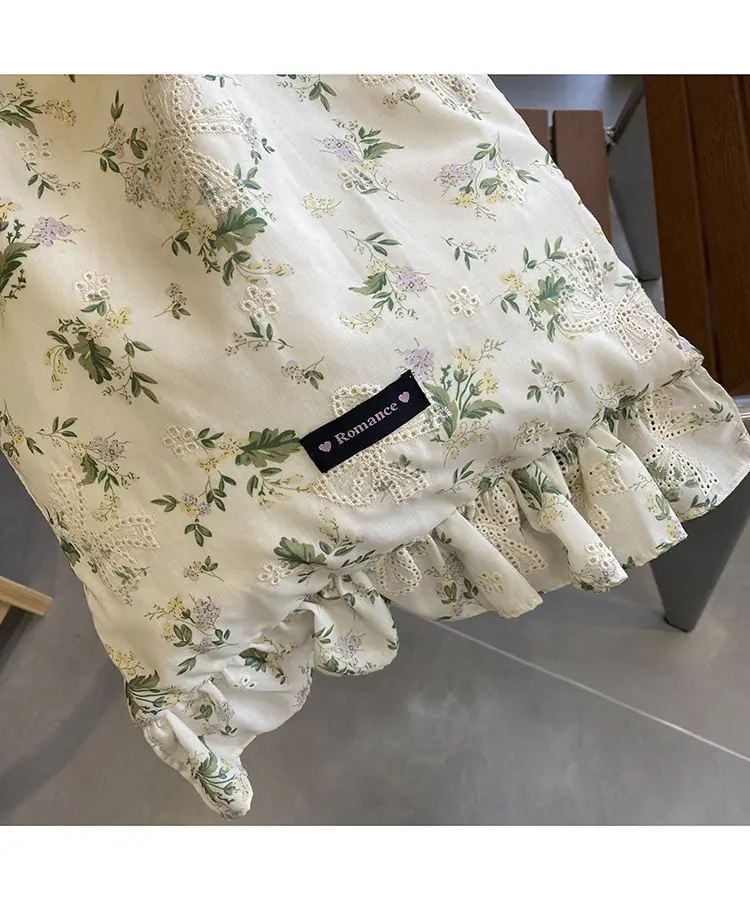 Japanese Floral Tote Bag Women Summer White — feature 9