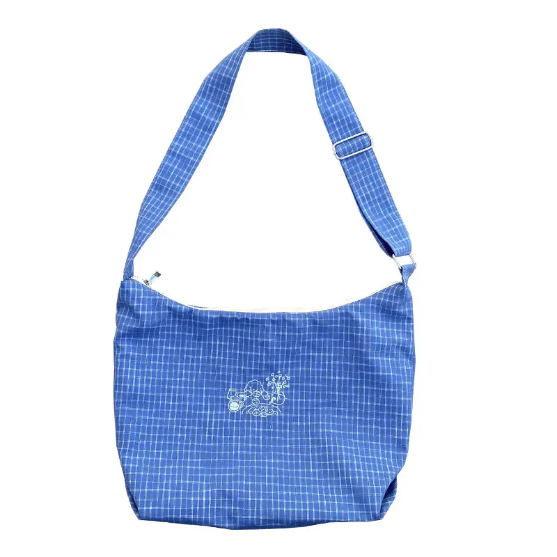 Vintage Plaid Shoulder Bag Women's Fashionable Lazy Windsurfing Cloth Bag Crossbody Casual Large Capacity Commuter Tote Bag - Image 8